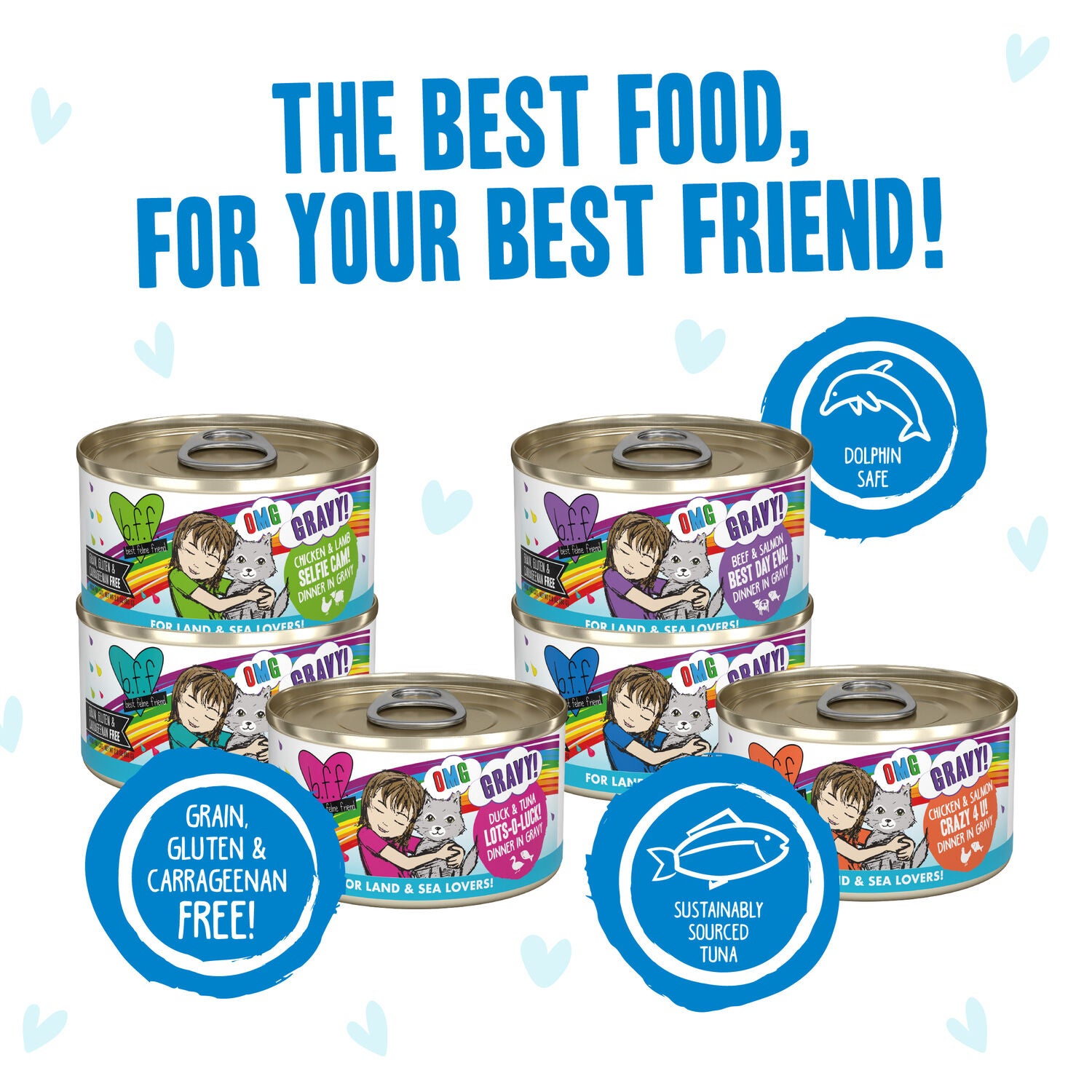 Weruva Bff Omg Gravy Rainbow Road Wet Cat Food, Variety Pack, 2.8-Oz Can Pack Of 12