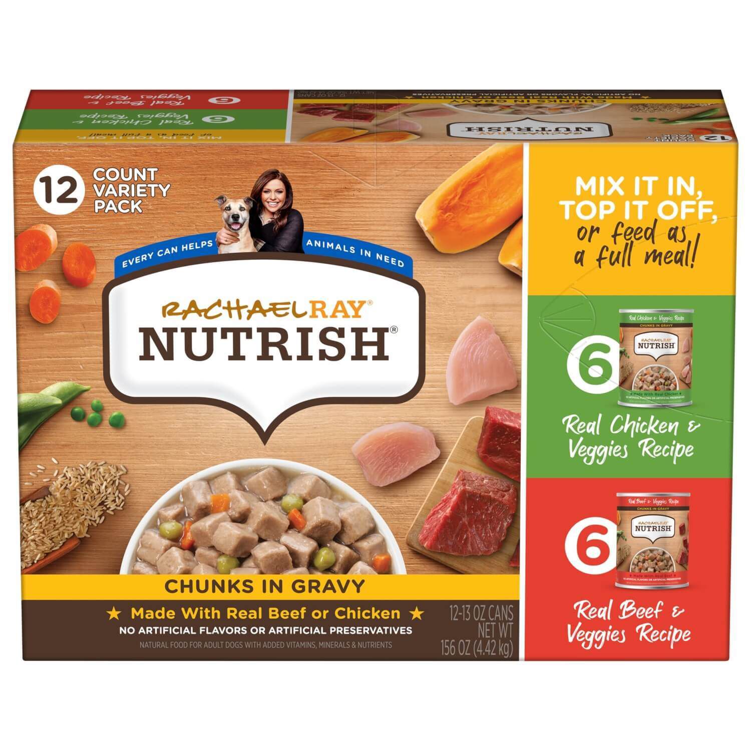 Rachael Ray Nutrish Beef Chicken Chunks In Gravy Variety Pack