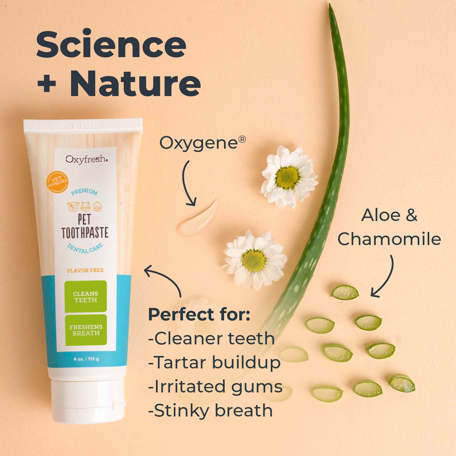 Oxyfresh Premium Vet Formulated Plaque & Tartar Cat & Dog Toothpaste, 4-Fl-Oz Bottle