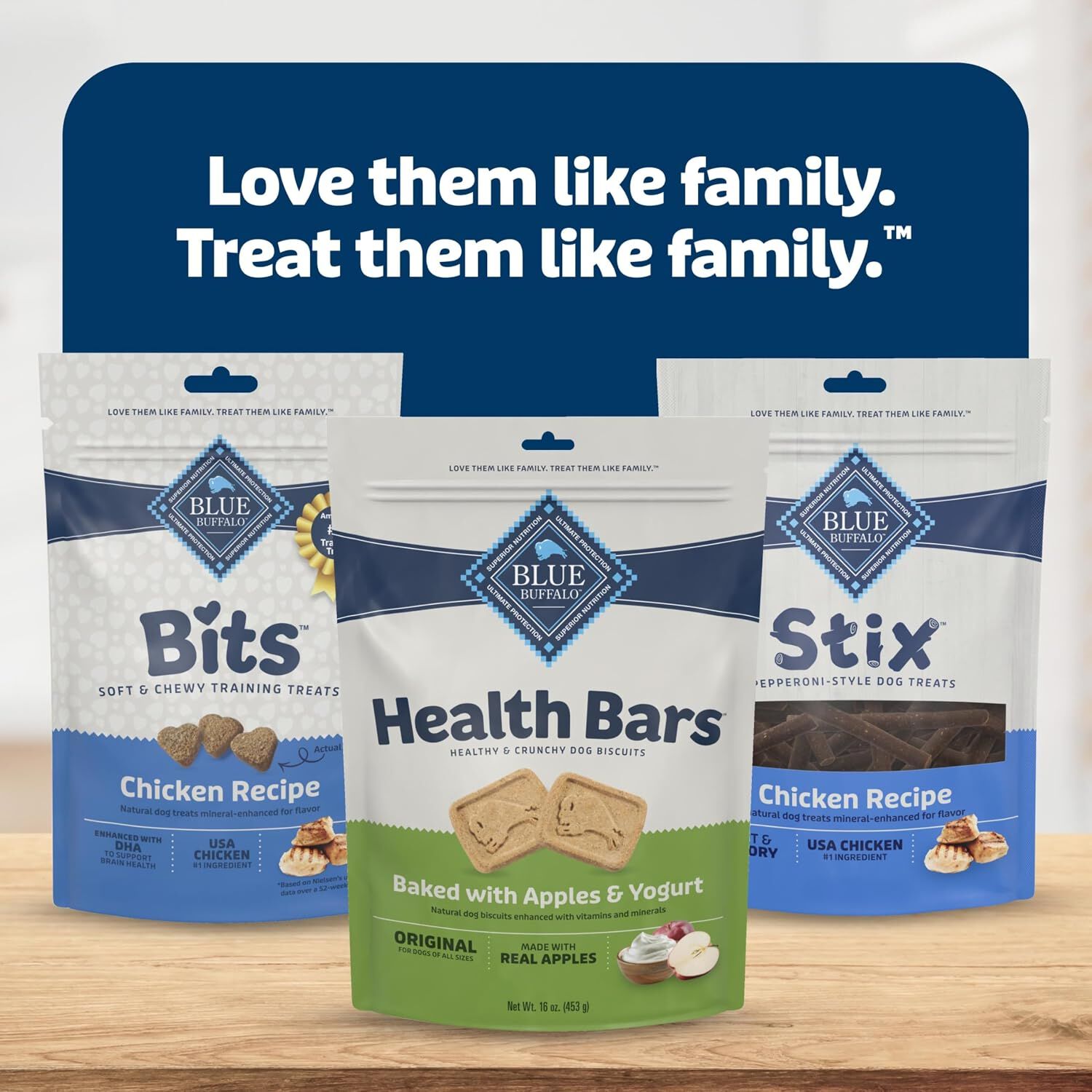 Blue Buffalo Health Bars Baked With Apples & Yogurt Dog Treats, 16-Oz Bag