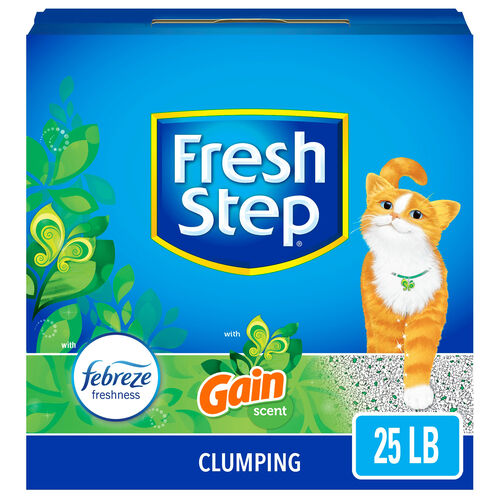 Clumping Cat Litter With The Power Of Febreze Freshness And Refreshing Gain Scent 25 Pounds