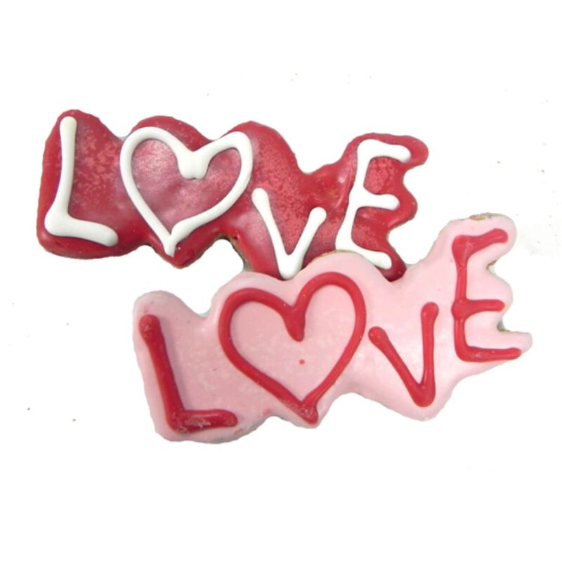 Pawsitively Gourmet Valentine Love Cookie Duo Dog Treats image number 1