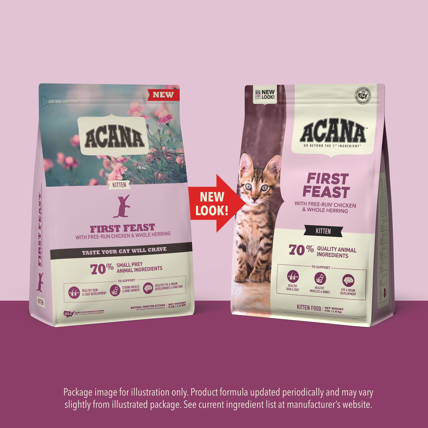Acana First Feast, Chicken And Fish Dry Cat Food For Kittens, 4-Lb Bag