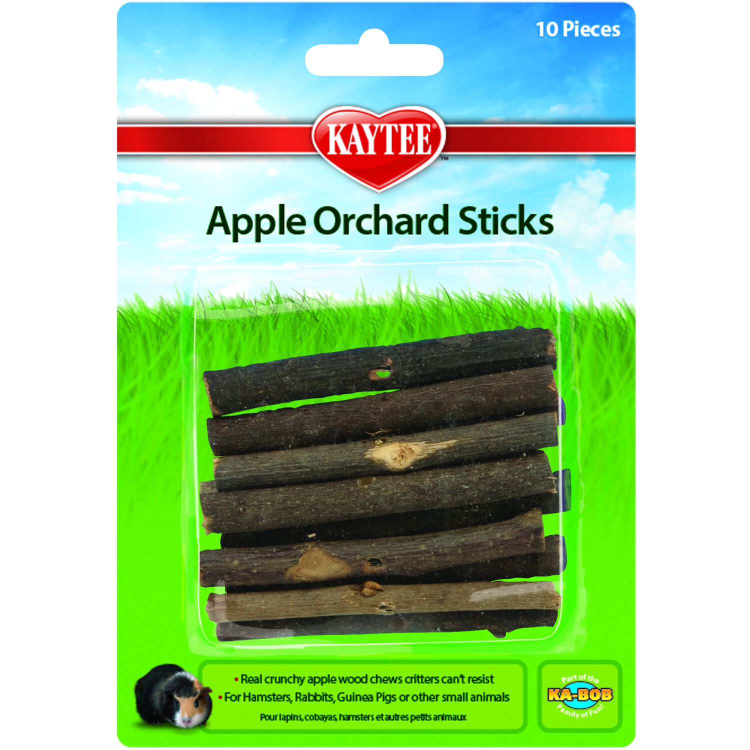 Kaytee Apple Orchard Sticks Small Animal Chew Treat, 10 Count