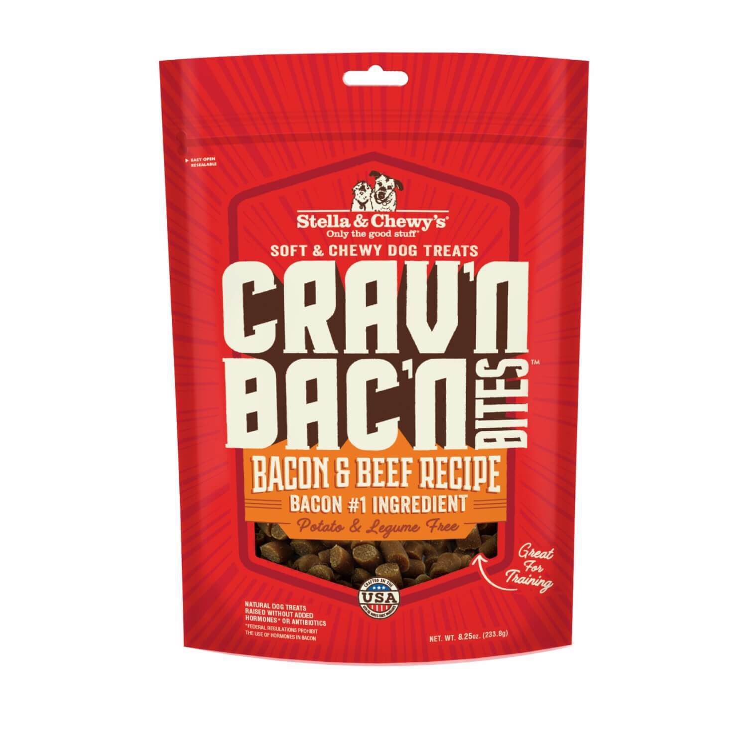 Stella & Chewy's Crav'n Bac'n Bites Bacon & Beef Recipe Dog Treats, 8.25-Oz Bag