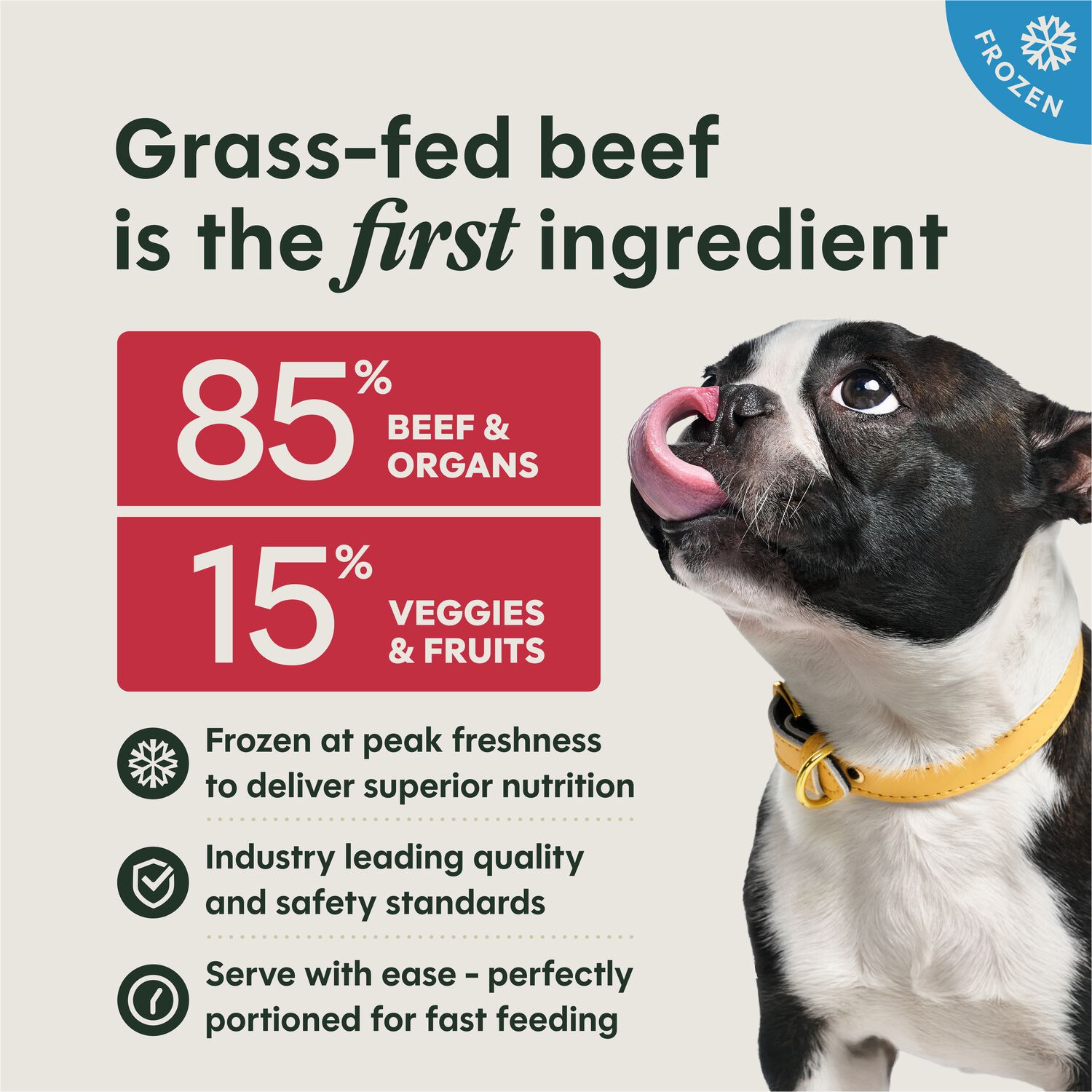Instinct Raw Beef Patties Frozen Dog Food, 6-Lb