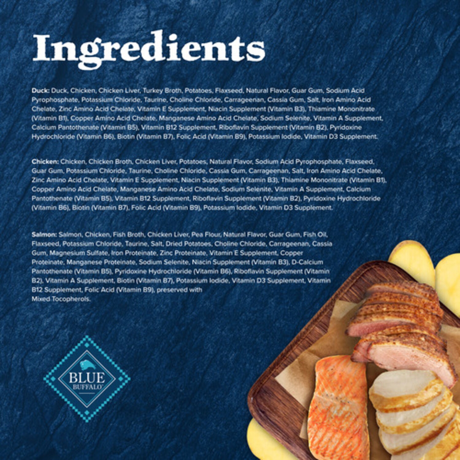 Blue Buffalo Wilderness Wet Cat Food, Chicken, Salmon & Duck Pate Variety Pack, 3-Oz Pouch - Pack Of 12