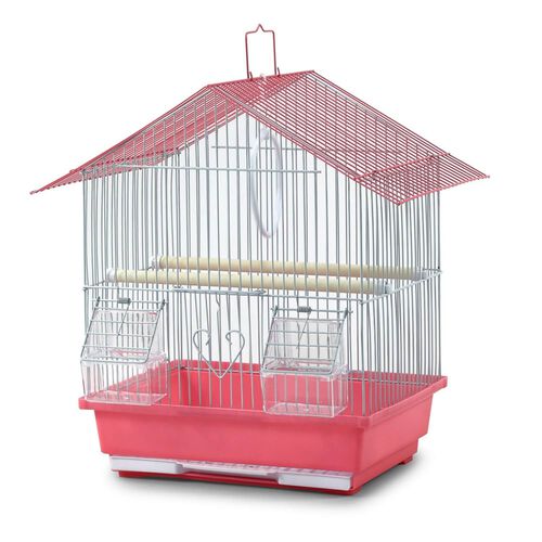 A&E Cage Vibrant Pink House Top Parakeet Cage, 12"X9"