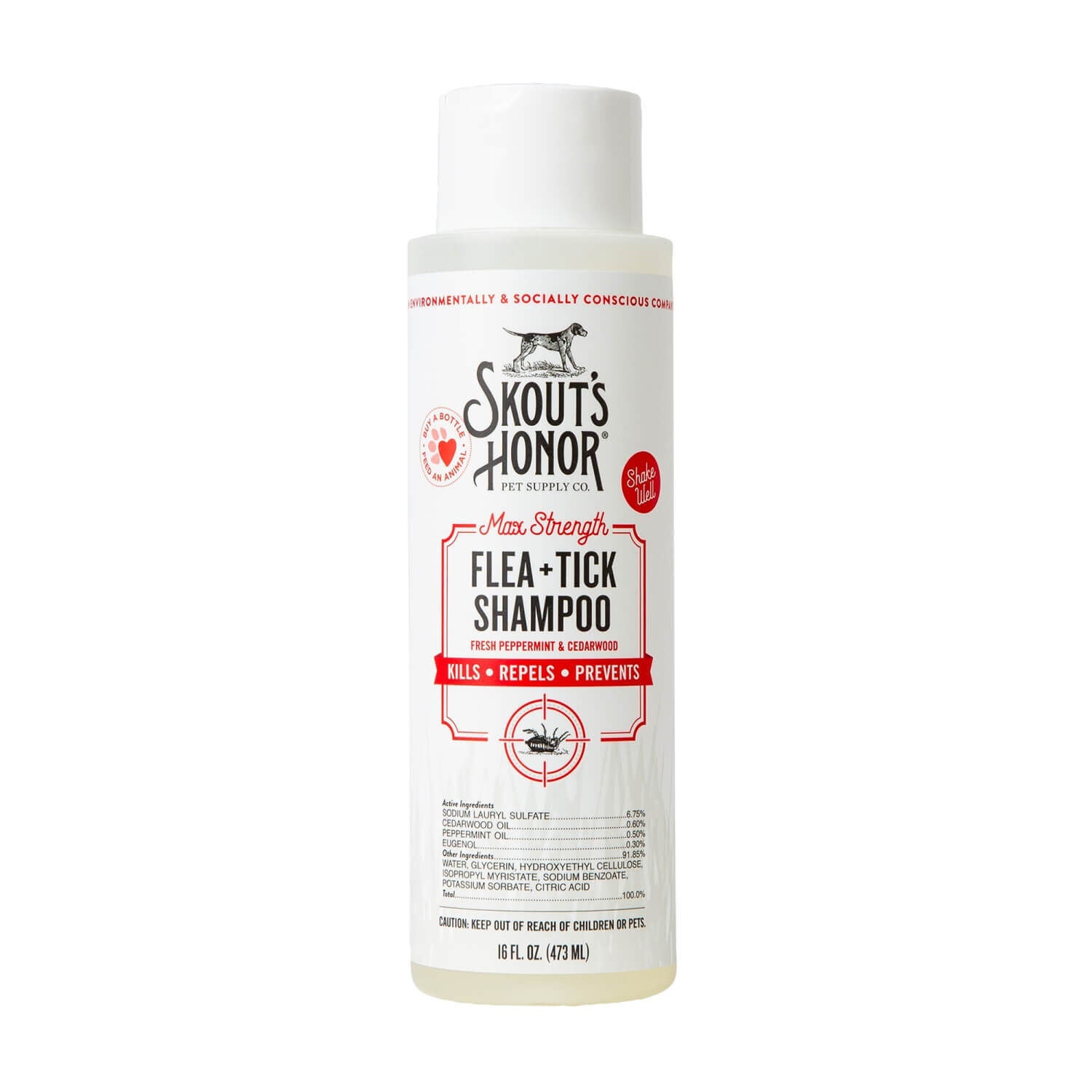 Skout's Honor Max Strength Flea And Tick Dog Shampoo