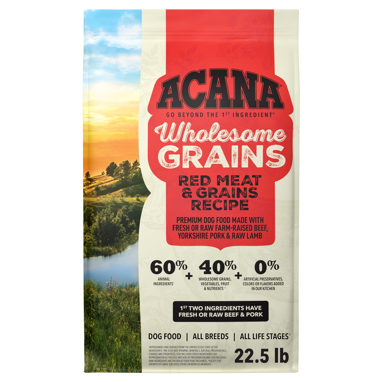 Acana Wholesome Grains Red Meat With Grains Dog Food, 22.5-Lb Bag