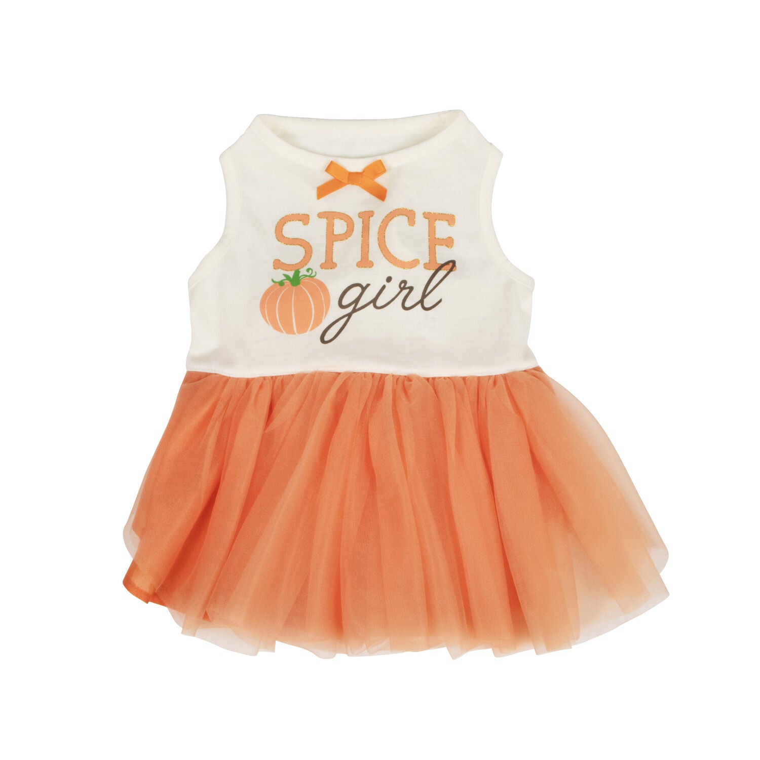 Simply Dog Spice Girl Orange Dog Dress, Large
