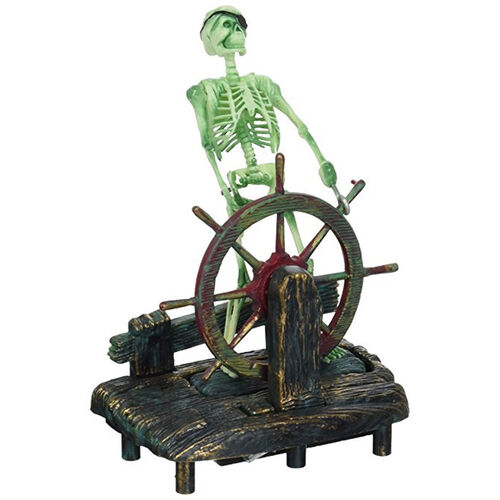 Air Action Aerating Skeleton On Wheel Aquarium Ornament