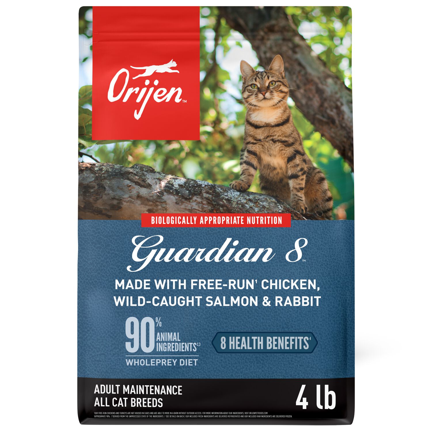 Orijen Guardian 8 Grain-Free High Protein Premium Dry Cat Food, 4-Lb Bag