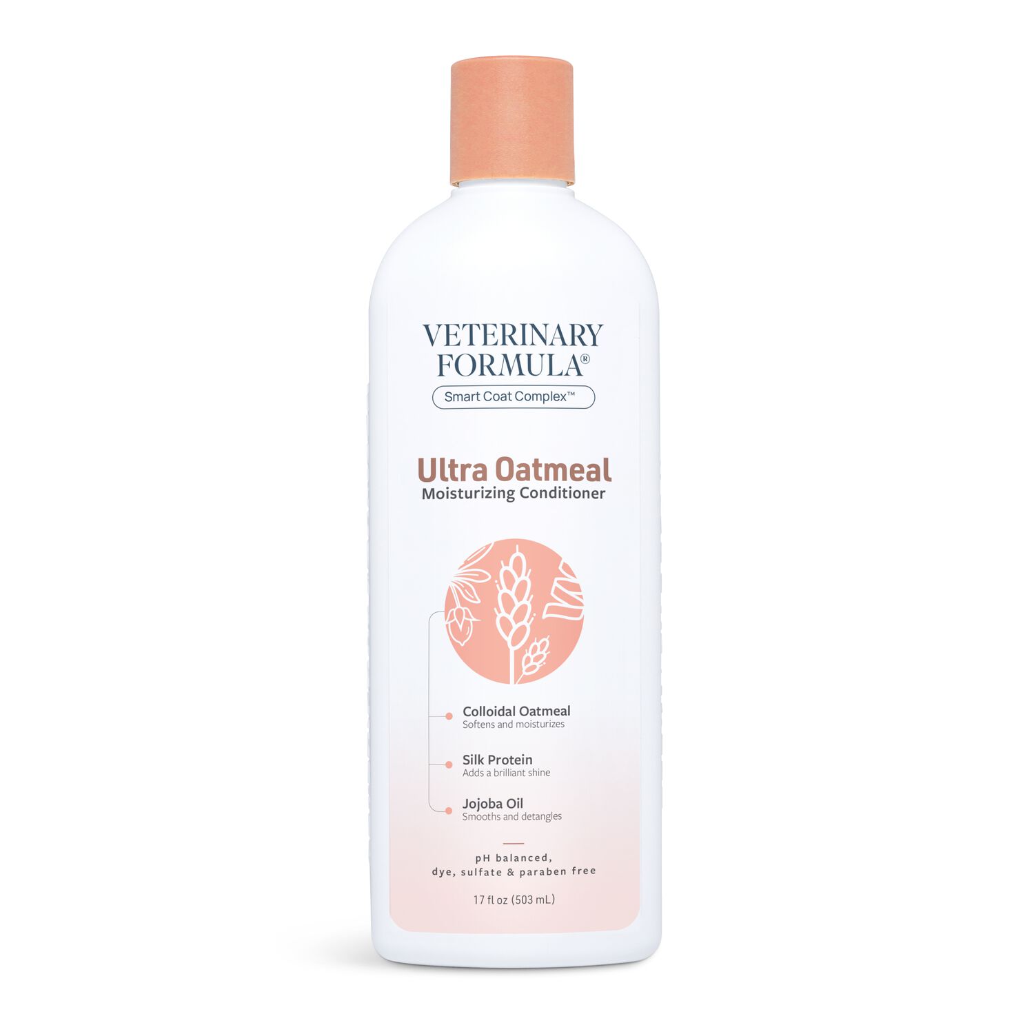 Veterinary Formula Smart Coat Complex Ultra Oatmeal Moisturizing Dog Conditioner, 17-Fl Oz Bottle