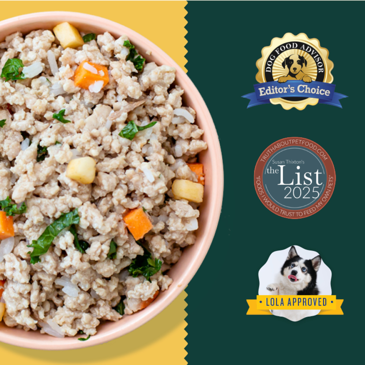 A Pup Above Gently Cooked With Friendly Grains Frozen Dog Food, Chicka Chicka Bow Wow With  Bone Broth, 7-Lb