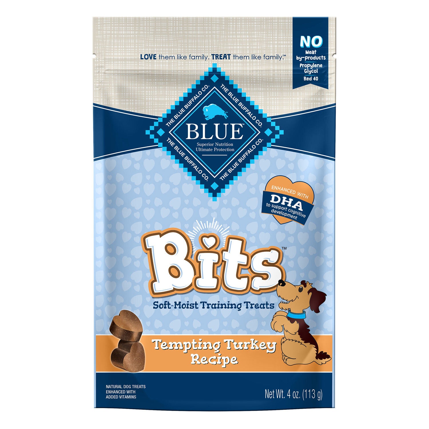 Blue Buffalo Blue Bits Soft-Moist Training Tempting Turkey Recipe Dog Treats