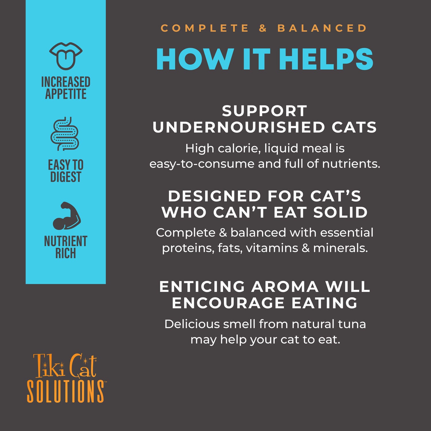 Tiki Cat Solutions Liquid Meal Replacer Wet Cat Food, Tuna In Goat's Milk, 6-Oz Spout Pouch