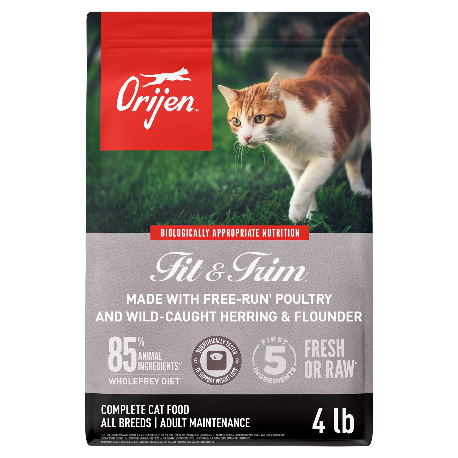 Orijen&reg; Fit & Trim Grain-Free Healthy Weight Dry Cat Food, 4-Lb Bag