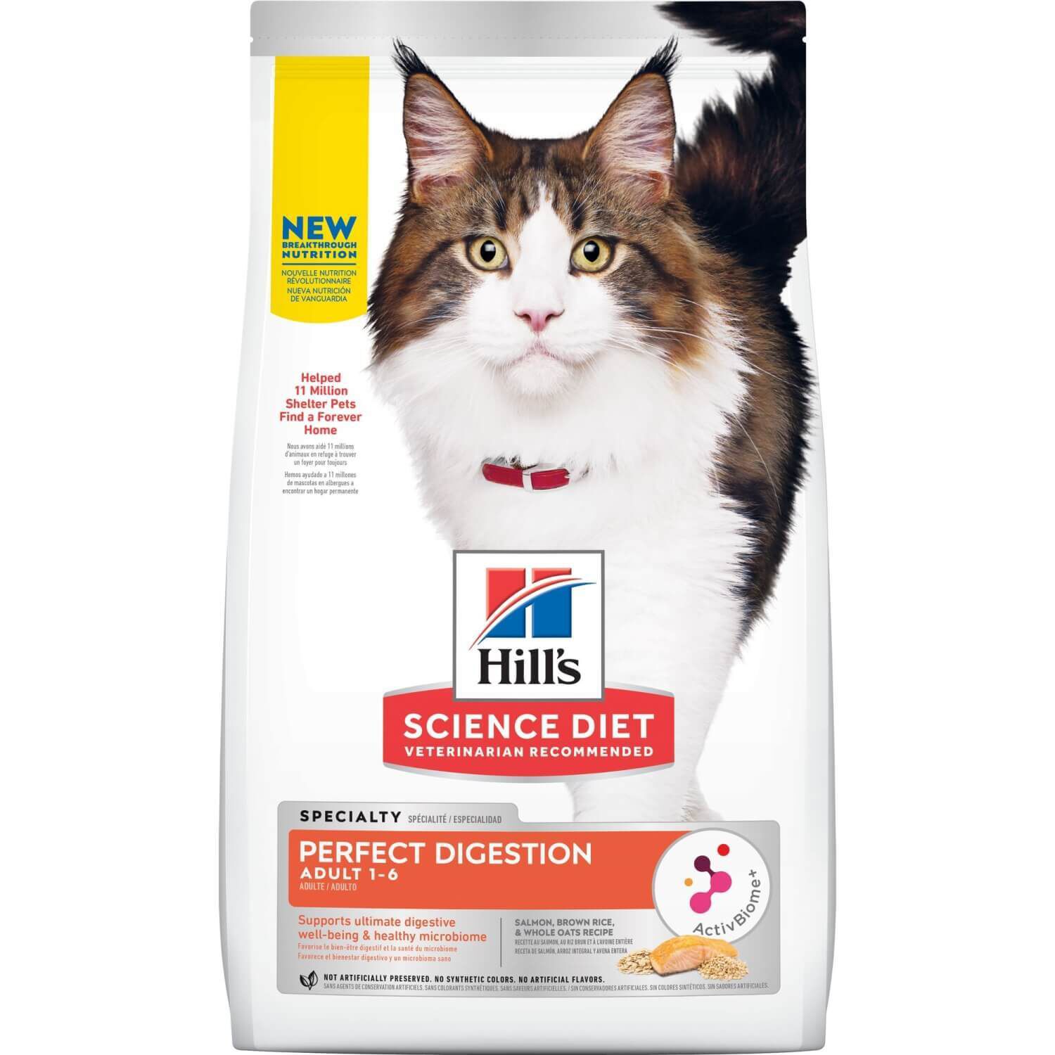 Hill's Science Diet Adult Perfect Digestion Salmon, Brown Rice & Whole Oats Recipe Dry Cat Food