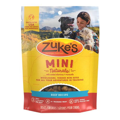 Zuke'S Mini Naturals Soft & Chewy Dog Training Treats With Beef