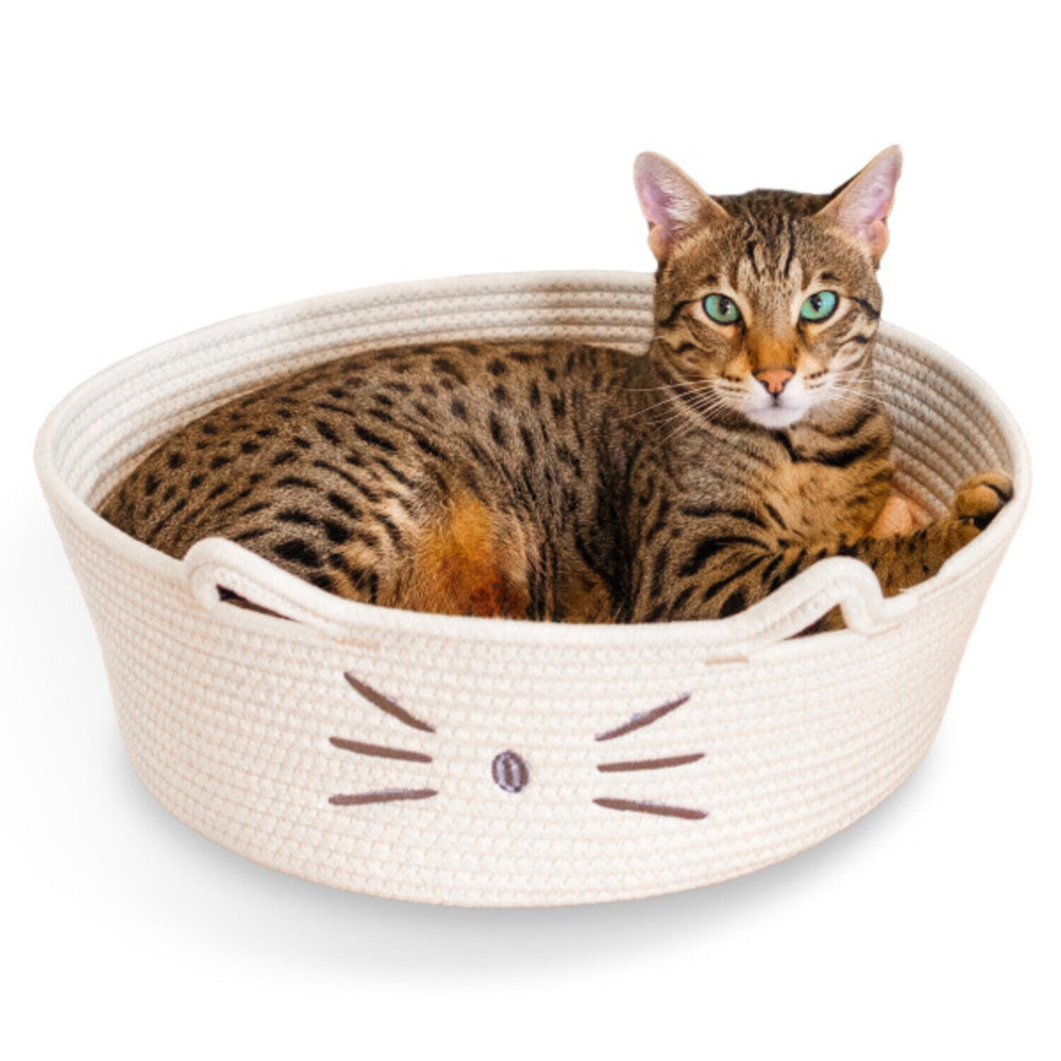 Catstages Bed & Basket Retreat Cat Bed, White, 15"