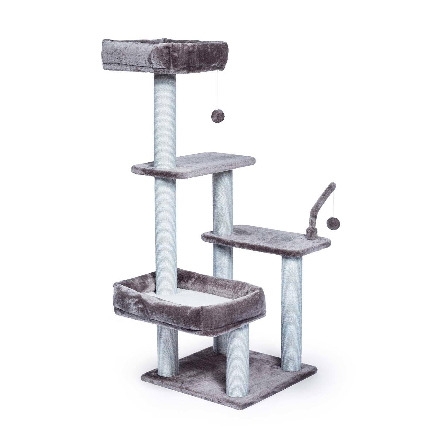Prevue Pet Products Kitty Power Paws The Ritz Cat Tree, Off-White, 51"