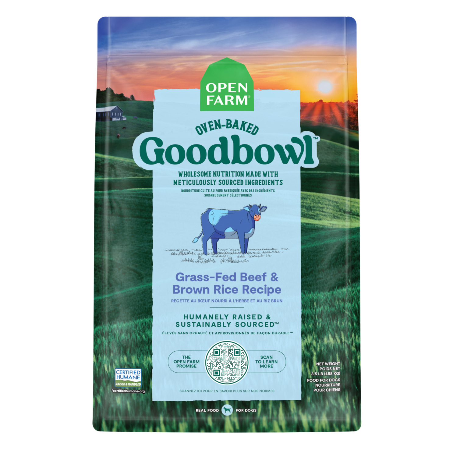 Open Farm Goodbowl Grass-Fed Beef & Brown Rice Recipe Dry Dog Food, 3.5Lb