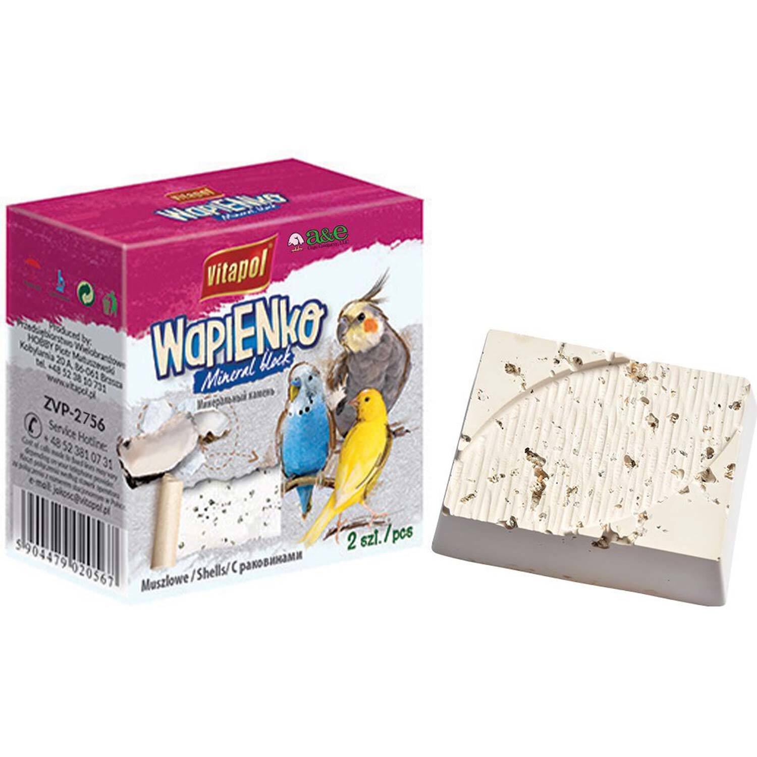A&E Cage Vitapol Infused Mineral Block With Sea Shells 190 G For Birds