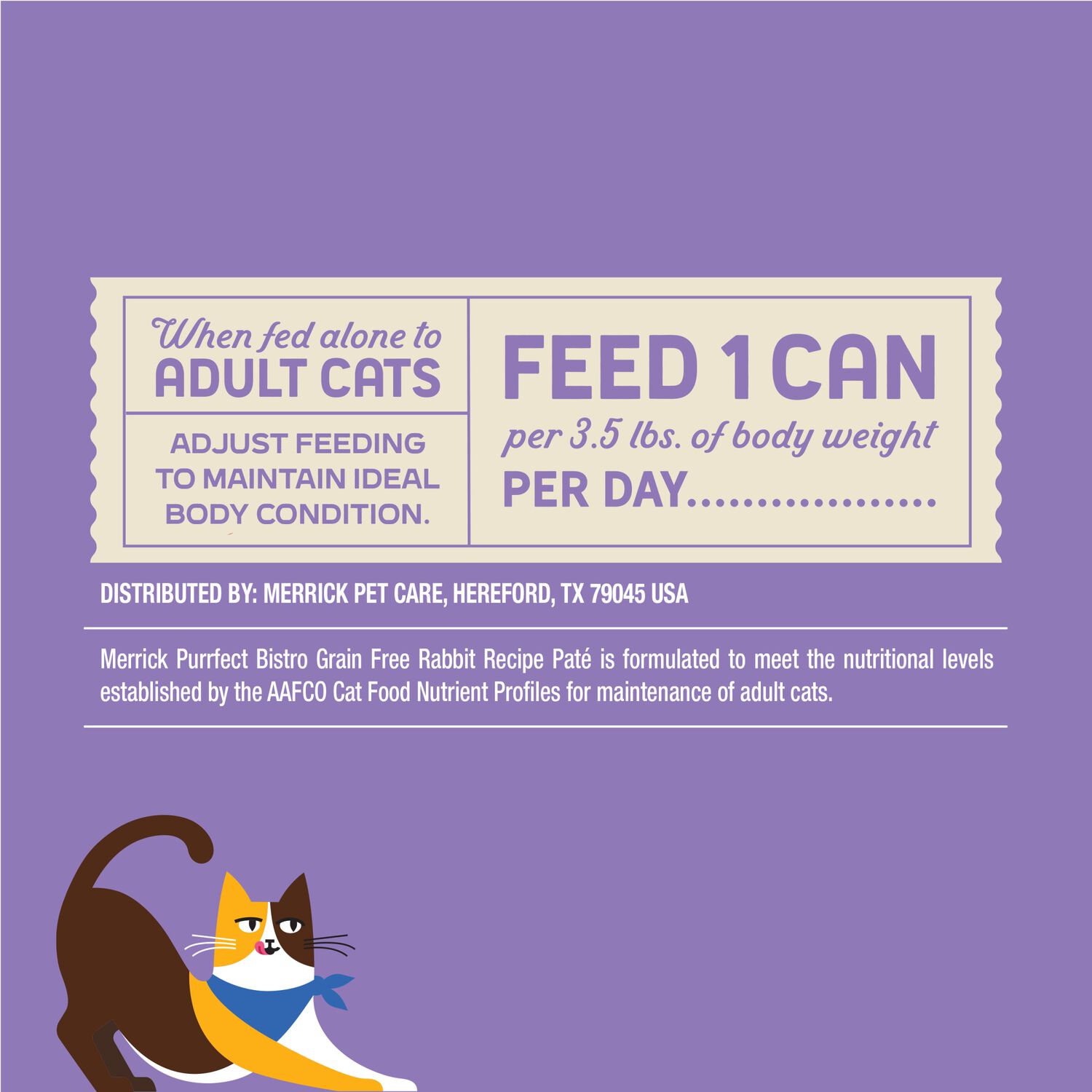 Merrick Purrfect Bistro Grain-Free Wet Cat Food, Rabbit Pate Recipe, 3-Oz Can