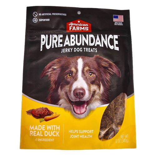 Pure Abundance Jerky Dog Treats Duck Flavor