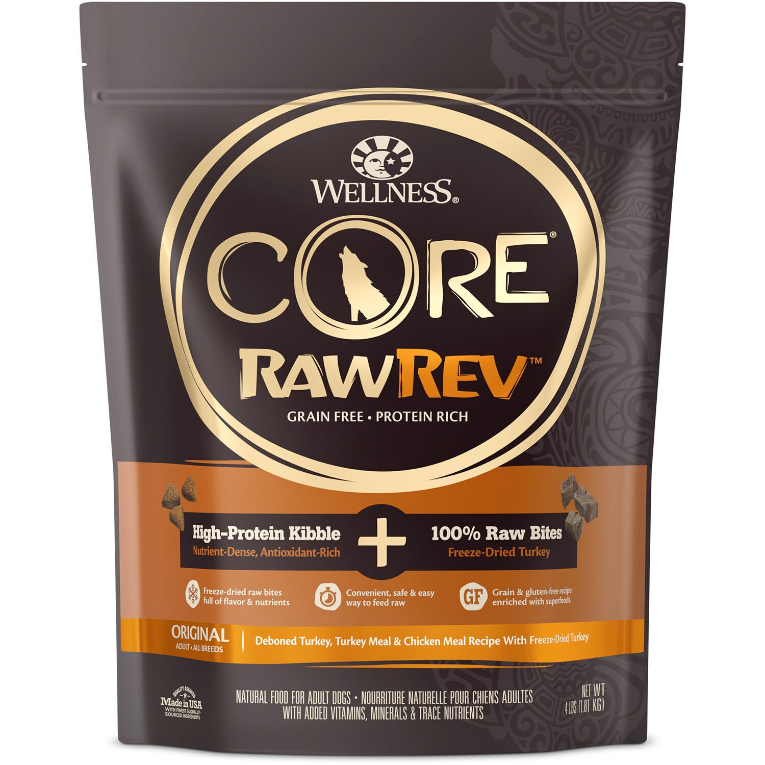 Core Raw Rev Original Freeze Dried Deboned Turkey Chicken Meal Recipe Dog Food