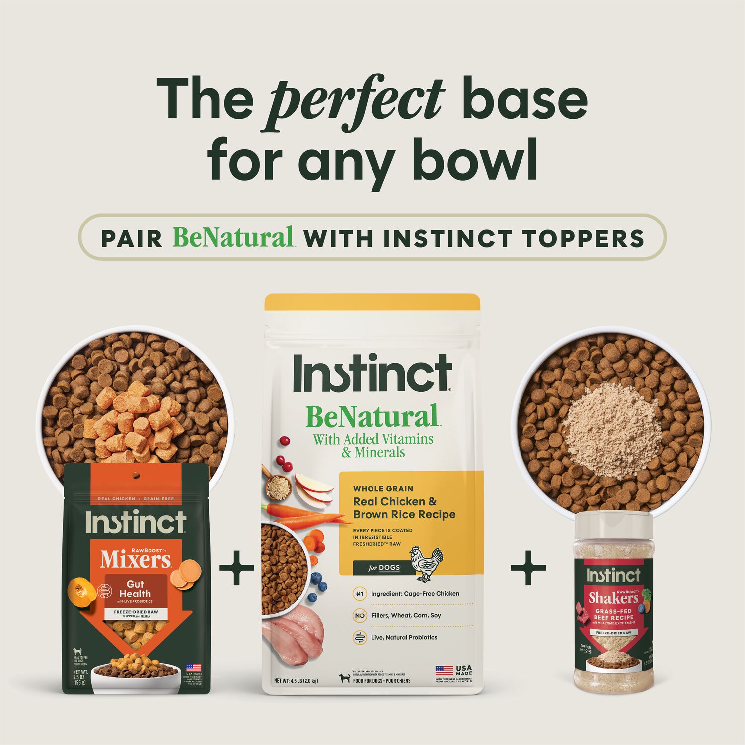 Instinct Be Natural Chicken & Brown Rice Dry Dog Food, 4.5-Lb Bag