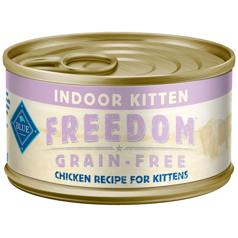Blue Buffalo Freedom Grain Free Chicken Recipe Wet Cat Food For Indoor Kittens