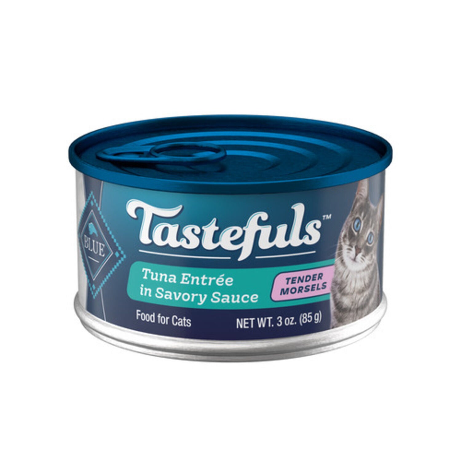 Blue Buffalo Tastefuls Adult Wet Cat Food, Tuna Entree In Gravy Morsels, 3-Oz