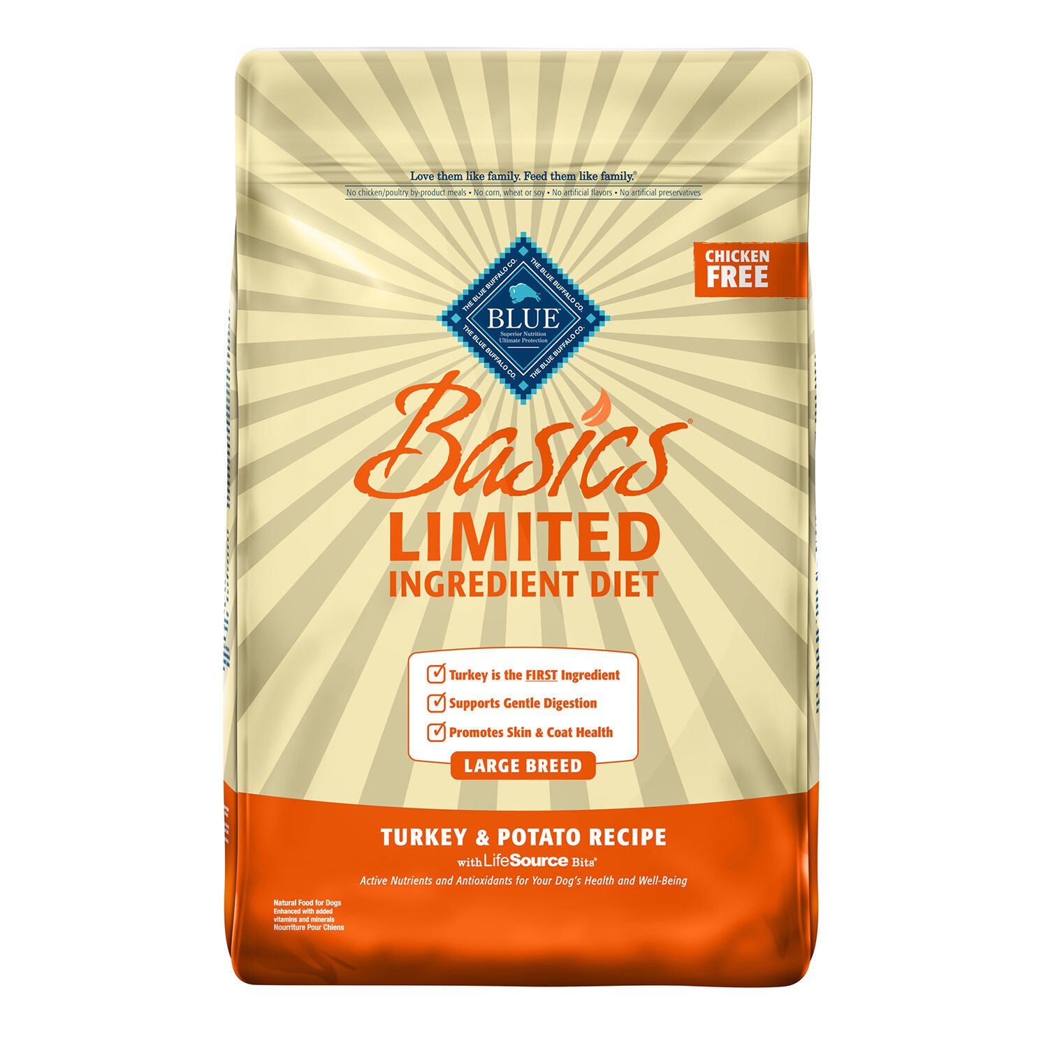 Basics Limited Ingredient Formula Large Breed Turkey Potato Recipe Dog Food 24lb Pet Supermarket