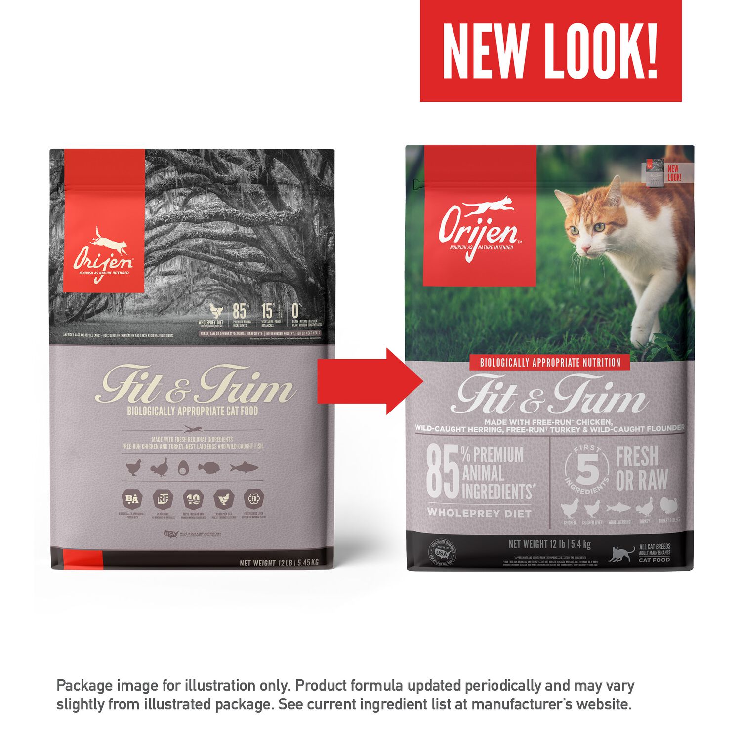 Orijen&reg; Fit & Trim Grain-Free Healthy Weight Dry Cat Food, 4-Lb Bag
