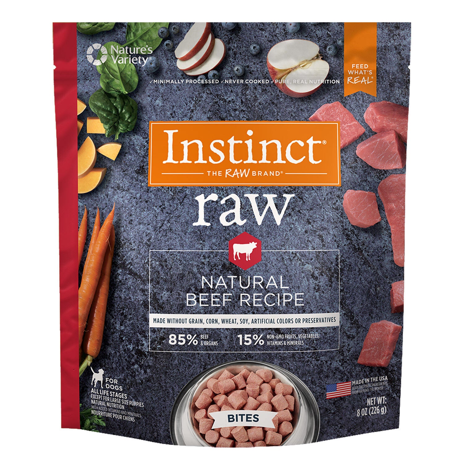 Instinct Raw Frozen Beef Bites Frozen Dog Food Pet Supermarket