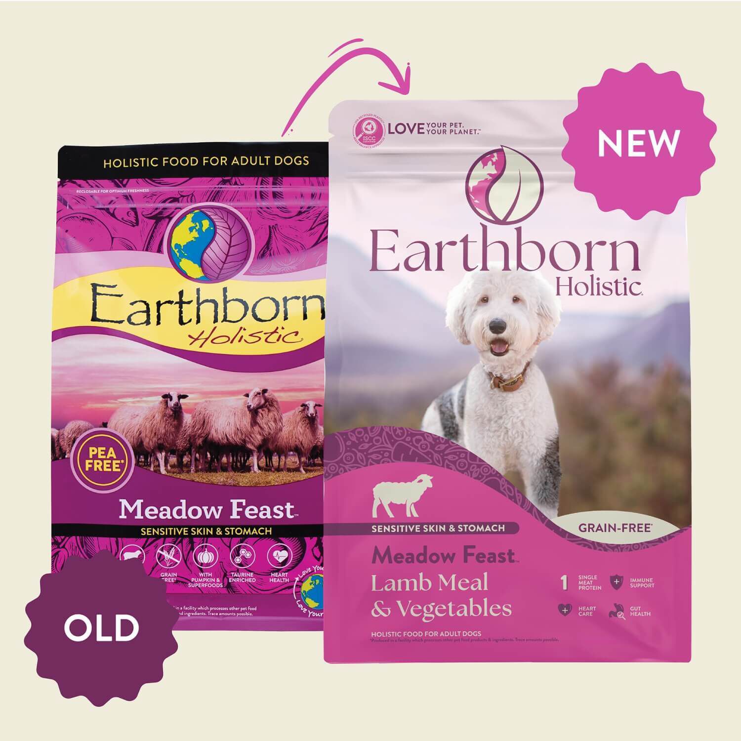 Earthborn Holistic Meadow Feast Grain-Free Dry Dog Food Lamb Meal & Vegetables 25-Lb Bag