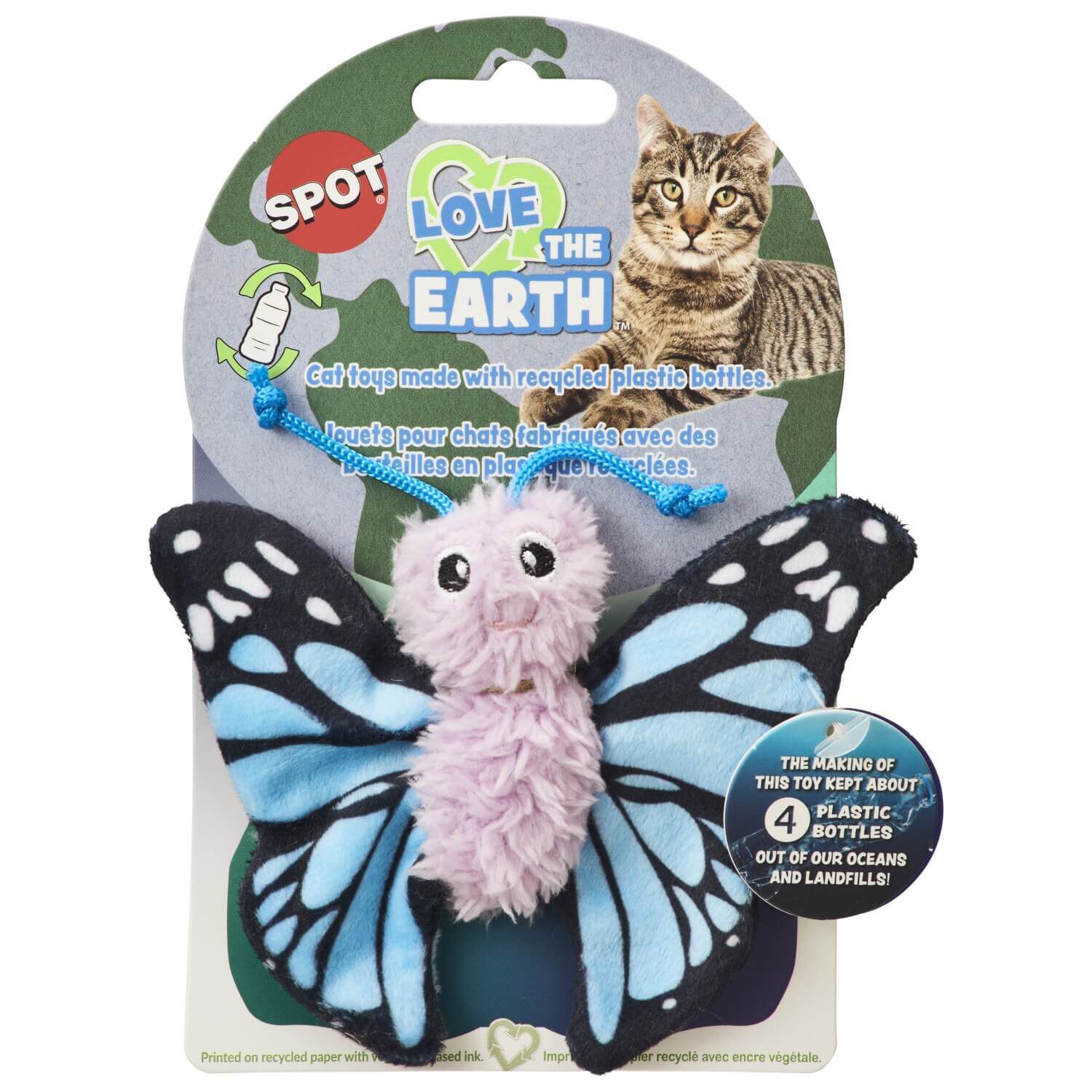 Spot Love The Earth Butterfly Plush Canip Cat Toy | Pet Supermarket