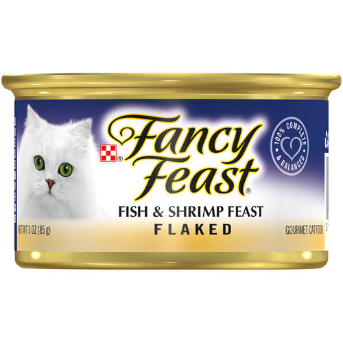 Flaked Fish & Shrimp Feast Cat Food