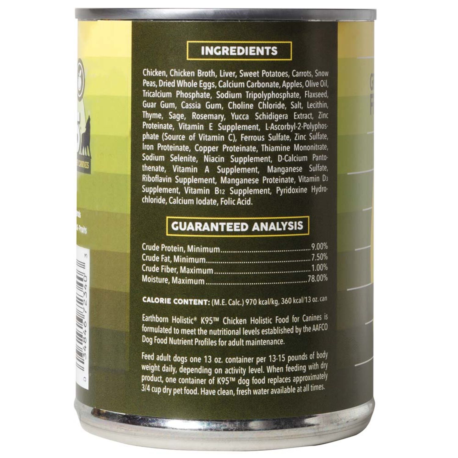 Earthborn Holistic Grain-Free K95 Meat Protein Wet Dog Food Chicken 13-Oz Can Pack Of 12