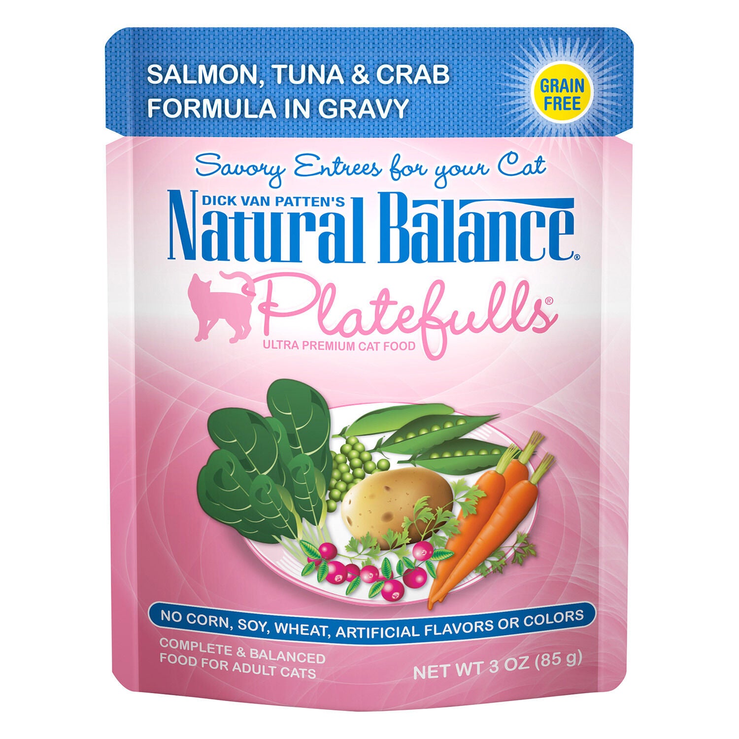 Platefulls Salmon, Tuna & Crab Formula In Gravy Cat Food