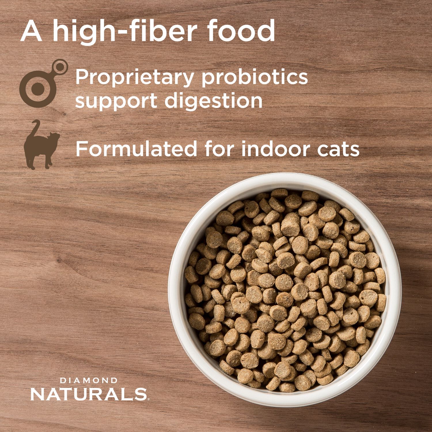 Diamond Naturals Indoor Cat Chicken & Rice Formula Dry Cat Food, 18-Lb Bag