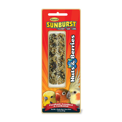 Sunburst Stick Nuts 'N' Berries - Parakeet/Lovebird/Cockatiel Bird Treat