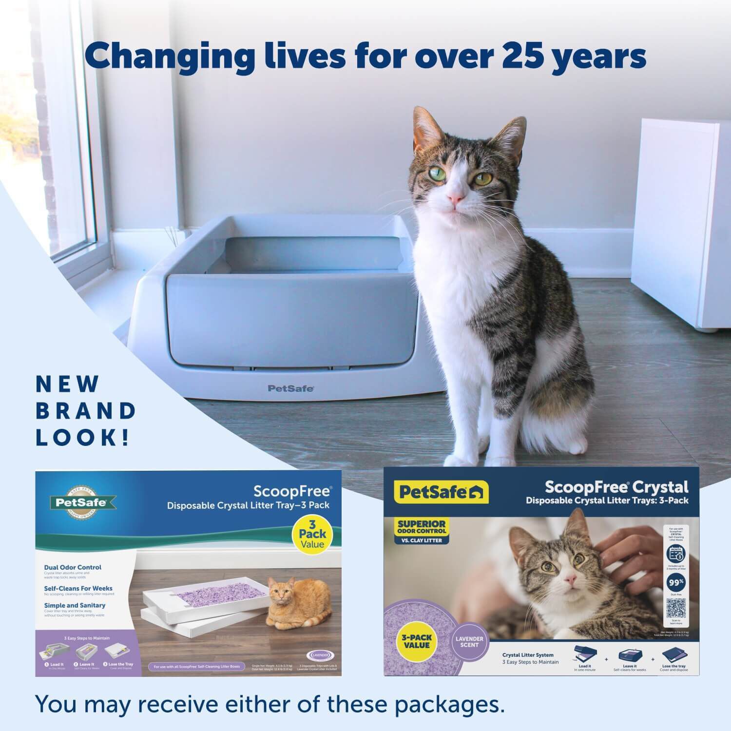 Petsafe Scoopfree&reg; Complete Disposable Crystal Lavender Scented Cat Litter Trays, 3 Pack