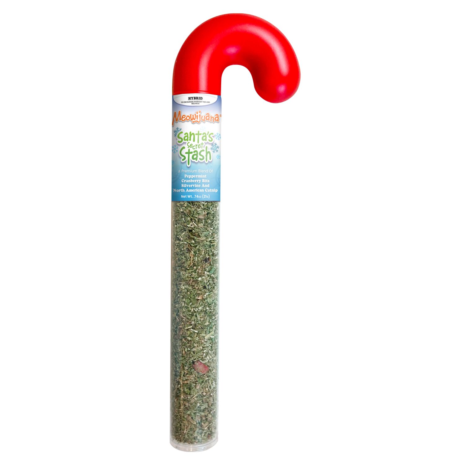 Meowijuana Santa Stash Peppermint Cranberry Silvervine Catnip Blend Cat Toy