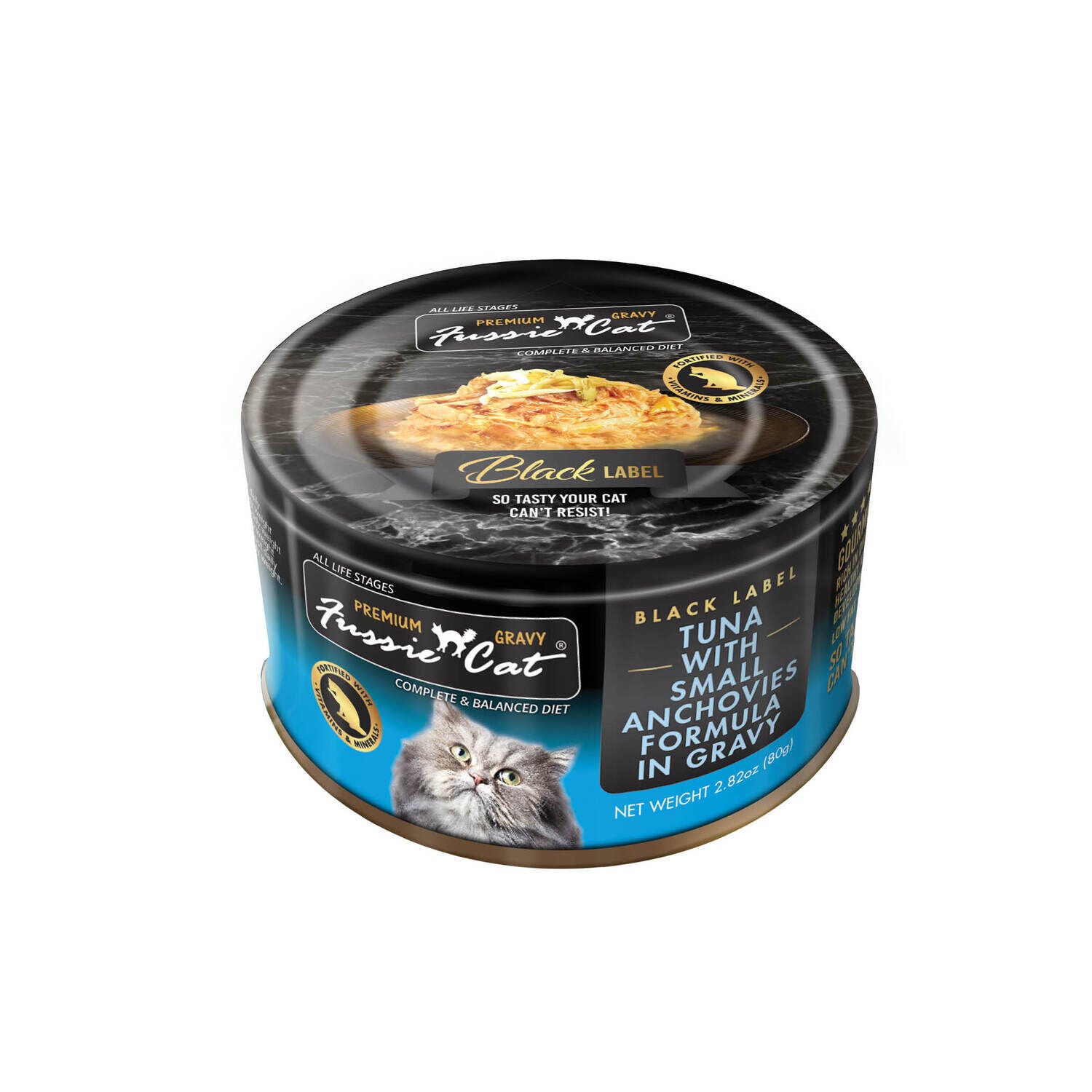 Fussie Cat Premium Wet Cat Food, Tuna With Small Anchovies In Gravy - 2.62 Oz