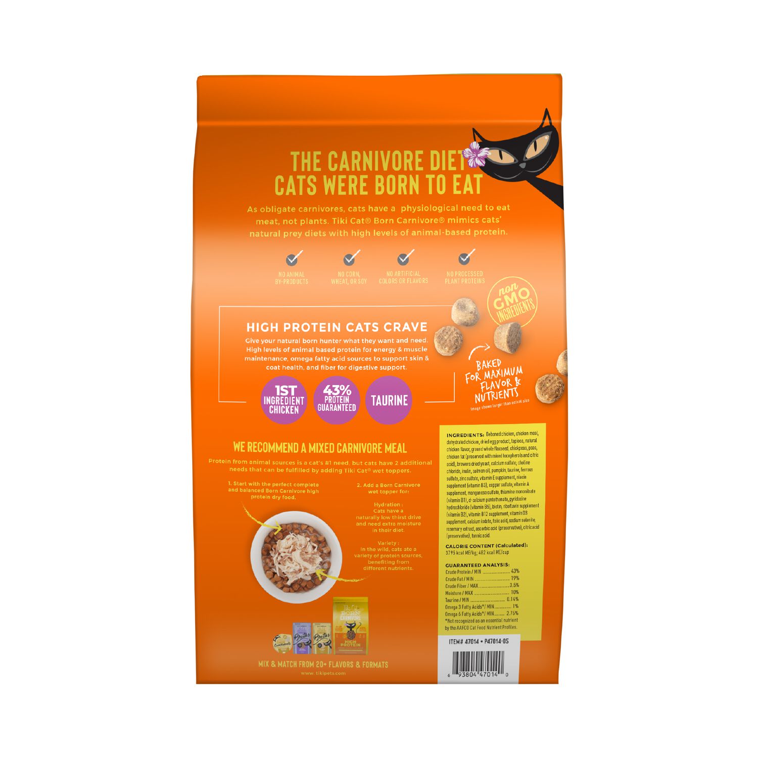 Tiki Cat Born Carnivore High Protein Dry Cat Food, Deboned Chicken & Egg, 5.6-Lb Bag