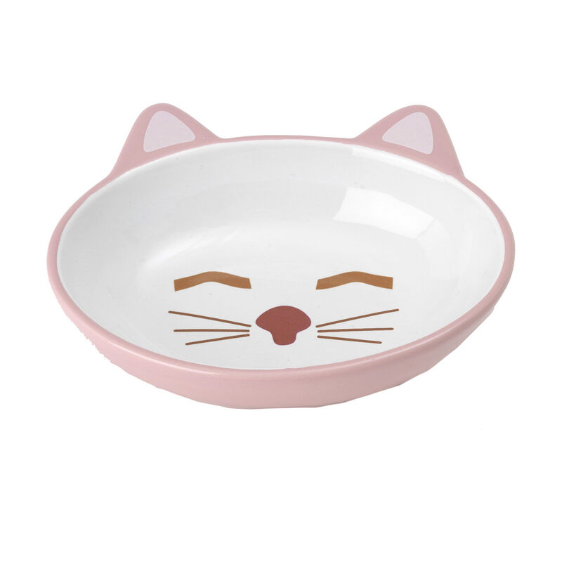 Here Kitty Oval Pet Bowl - Pink image number 1