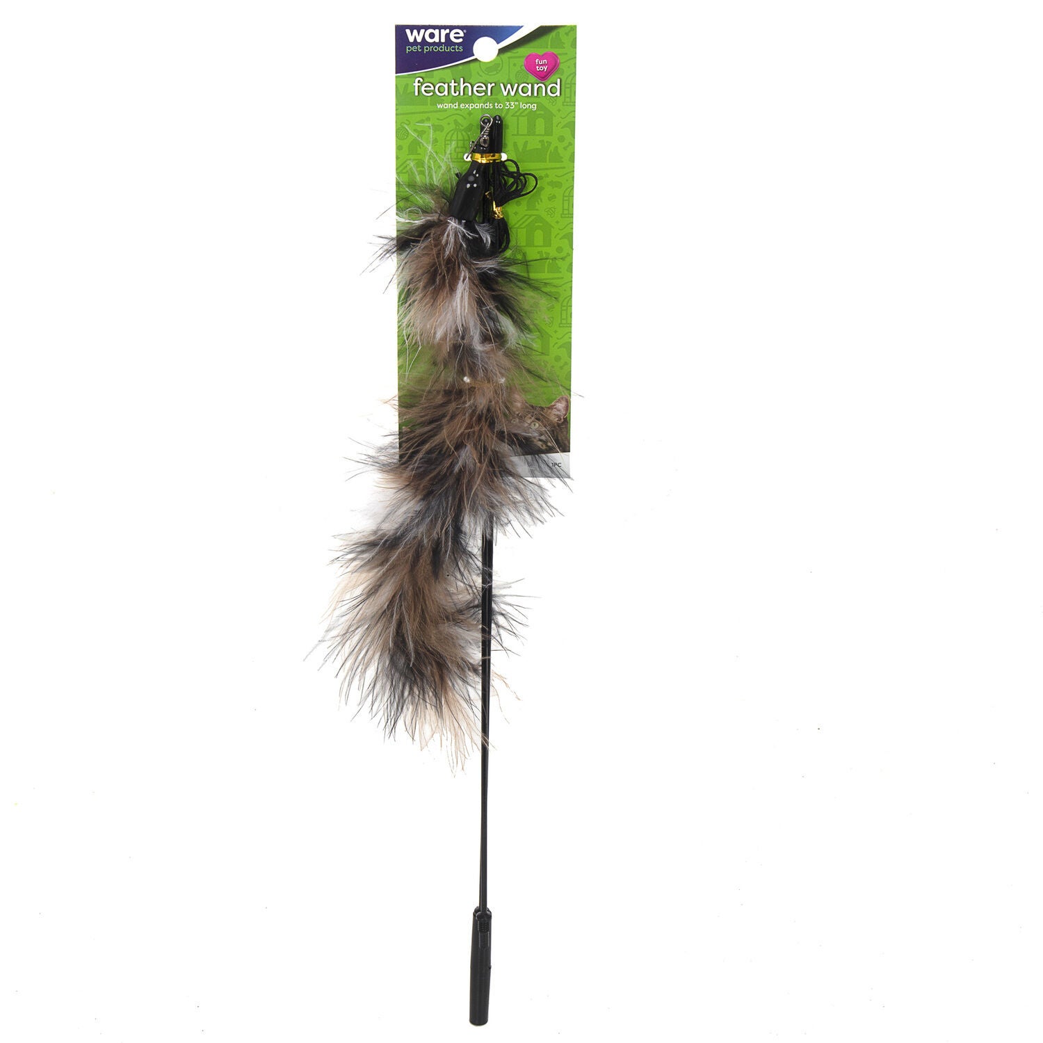Ware Feather Wand Interactive Teaser Cat Toy
